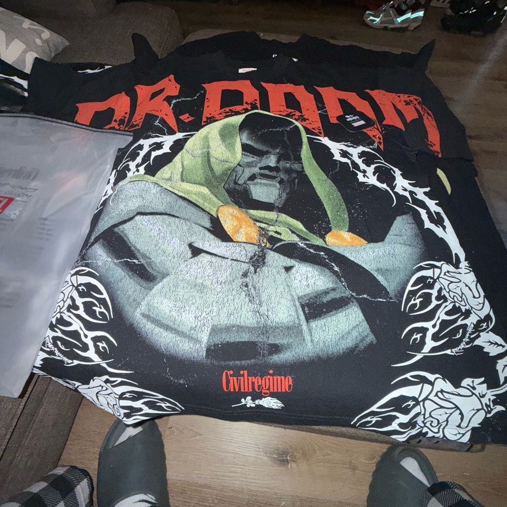 Black Dr. Doom Graphic T-Shirt